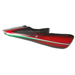 Carbon fiber tail with italian tricolor painting for Hypermotard 1100 - 796 with mono exhaust