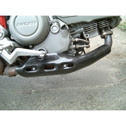 Front exhaust protection in carbon for Multistrada 1100 - 1000 - with extension