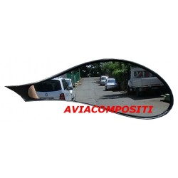 Carbon fiber mirrors - universal for fairing - integrated ball joint - holes distance 28 - 42 mm - adjustable - base angle - 90°
