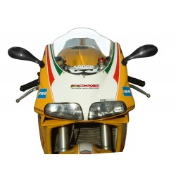 Carbon fiber mirrors - universal for fairing - integrated ball joint - holes distance 28 - 42 mm - adjustable - base angle - 90°
