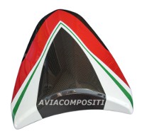Tail in carbon fiber with Italian tricolor painting for Ducati Multistrada 1200 2010-2014